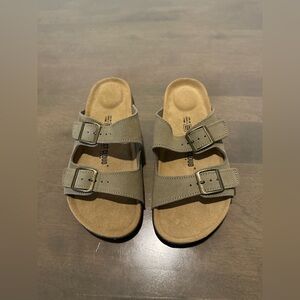 CT Cloud Kids' Double-Buckle Slide Sandals in Olive